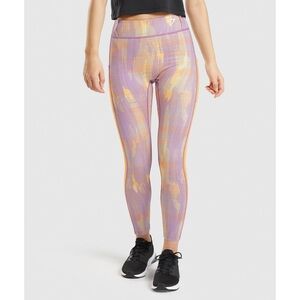 Gymshark Women’s Seamless Leggings Medium Purple Orange
